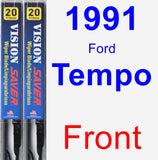 Front Wiper Blade Pack for 1991 Ford Tempo - Vision Saver