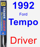 Driver Wiper Blade for 1992 Ford Tempo - Vision Saver