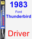 Driver Wiper Blade for 1983 Ford Thunderbird - Vision Saver