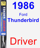 Driver Wiper Blade for 1986 Ford Thunderbird - Vision Saver