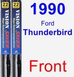 Front Wiper Blade Pack for 1990 Ford Thunderbird - Vision Saver