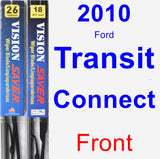 Front Wiper Blade Pack for 2010 Ford Transit Connect - Vision Saver