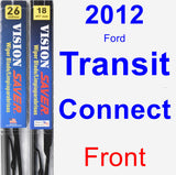 Front Wiper Blade Pack for 2012 Ford Transit Connect - Vision Saver