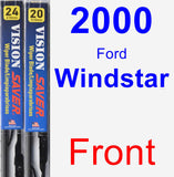 Front Wiper Blade Pack for 2000 Ford Windstar - Vision Saver