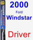Driver Wiper Blade for 2000 Ford Windstar - Vision Saver
