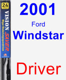 Driver Wiper Blade for 2001 Ford Windstar - Vision Saver