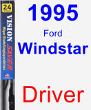 Driver Wiper Blade for 1995 Ford Windstar - Vision Saver
