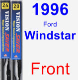 Front Wiper Blade Pack for 1996 Ford Windstar - Vision Saver