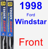 Front Wiper Blade Pack for 1998 Ford Windstar - Vision Saver