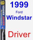Driver Wiper Blade for 1999 Ford Windstar - Vision Saver