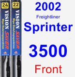 Front Wiper Blade Pack for 2002 Freightliner Sprinter 3500 - Vision Saver