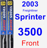 Front Wiper Blade Pack for 2003 Freightliner Sprinter 3500 - Vision Saver