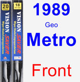 Front Wiper Blade Pack for 1989 Geo Metro - Vision Saver