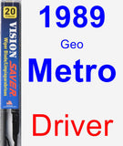 Driver Wiper Blade for 1989 Geo Metro - Vision Saver