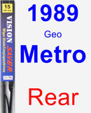 Rear Wiper Blade for 1989 Geo Metro - Vision Saver