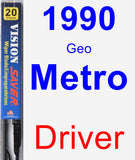 Driver Wiper Blade for 1990 Geo Metro - Vision Saver