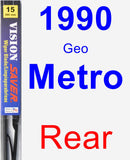 Rear Wiper Blade for 1990 Geo Metro - Vision Saver
