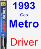 Driver Wiper Blade for 1993 Geo Metro - Vision Saver
