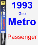 Passenger Wiper Blade for 1993 Geo Metro - Vision Saver