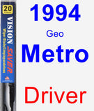 Driver Wiper Blade for 1994 Geo Metro - Vision Saver