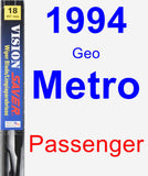 Passenger Wiper Blade for 1994 Geo Metro - Vision Saver