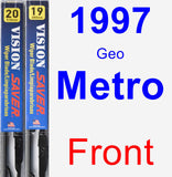 Front Wiper Blade Pack for 1997 Geo Metro - Vision Saver