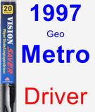 Driver Wiper Blade for 1997 Geo Metro - Vision Saver