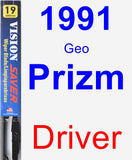 Driver Wiper Blade for 1991 Geo Prizm - Vision Saver