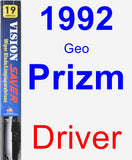 Driver Wiper Blade for 1992 Geo Prizm - Vision Saver