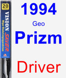 Driver Wiper Blade for 1994 Geo Prizm - Vision Saver