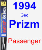 Passenger Wiper Blade for 1994 Geo Prizm - Vision Saver