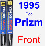 Front Wiper Blade Pack for 1995 Geo Prizm - Vision Saver