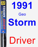 Driver Wiper Blade for 1991 Geo Storm - Vision Saver