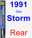 Rear Wiper Blade for 1991 Geo Storm - Vision Saver