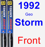 Front Wiper Blade Pack for 1992 Geo Storm - Vision Saver