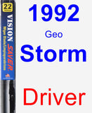 Driver Wiper Blade for 1992 Geo Storm - Vision Saver