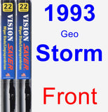 Front Wiper Blade Pack for 1993 Geo Storm - Vision Saver