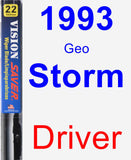 Driver Wiper Blade for 1993 Geo Storm - Vision Saver