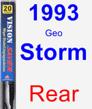 Rear Wiper Blade for 1993 Geo Storm - Vision Saver