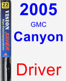 Driver Wiper Blade for 2005 GMC Canyon - Vision Saver