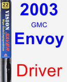 Driver Wiper Blade for 2003 GMC Envoy - Vision Saver