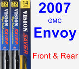 Front & Rear Wiper Blade Pack for 2007 GMC Envoy - Vision Saver