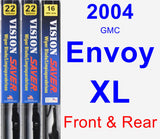 Front & Rear Wiper Blade Pack for 2004 GMC Envoy XL - Vision Saver