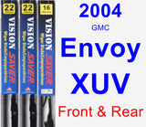 Front & Rear Wiper Blade Pack for 2004 GMC Envoy XUV - Vision Saver