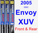 Front & Rear Wiper Blade Pack for 2005 GMC Envoy XUV - Vision Saver
