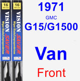 Front Wiper Blade Pack for 1971 GMC G15/G1500 Van - Vision Saver