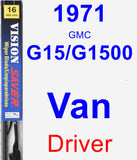Driver Wiper Blade for 1971 GMC G15/G1500 Van - Vision Saver