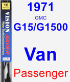 Passenger Wiper Blade for 1971 GMC G15/G1500 Van - Vision Saver