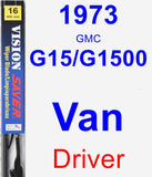 Driver Wiper Blade for 1973 GMC G15/G1500 Van - Vision Saver