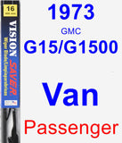 Passenger Wiper Blade for 1973 GMC G15/G1500 Van - Vision Saver